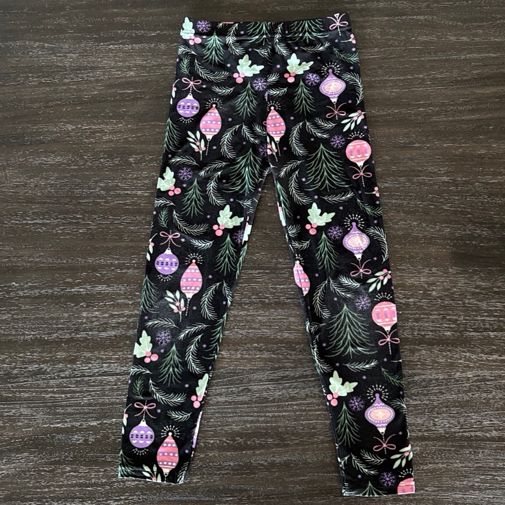 Girls Small Holiday Leggings